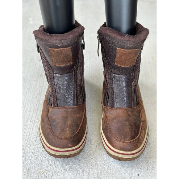 Pajar Canada Ankle Boots Men's 9-9.5 Waterproof Impermeable Brown Leather Zipper - Picture 2 of 11